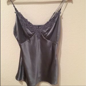 Arden B gray bead embelished tank top camisole